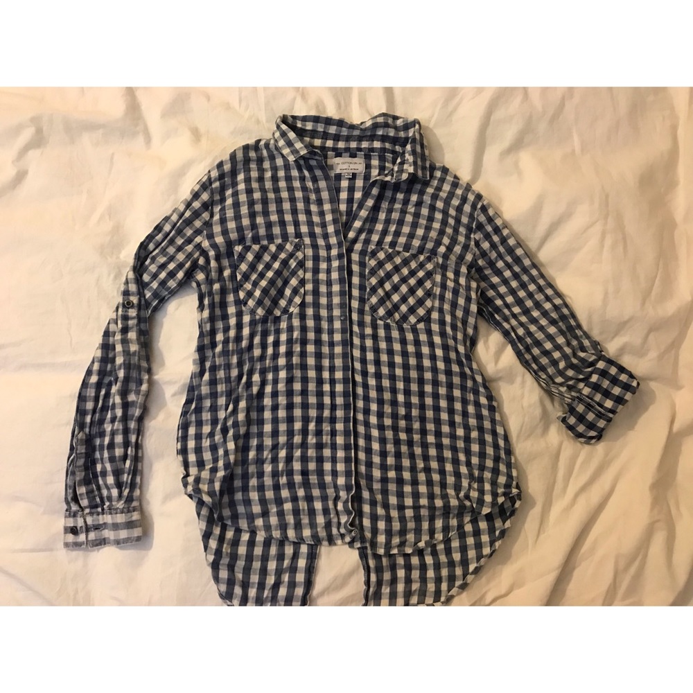 Blue and white flannel